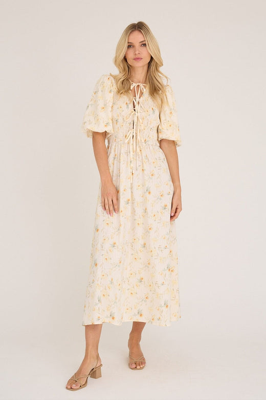 A-View - Tabita Dress AV5010 - 201 - Sand/Yellow