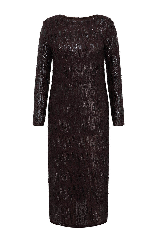 A-View - Valerie Dress AV7010 - 194 - Dark Brown Kjoler 