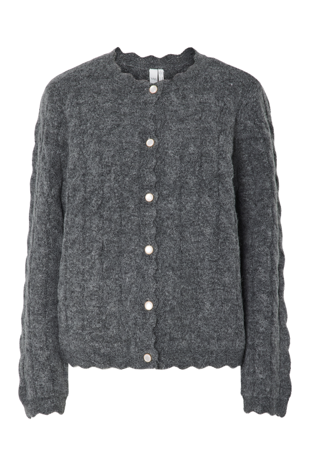 Y.A.S - Yasbubera Ls Knit Cardigan - 4794873 Dark Grey Melange
