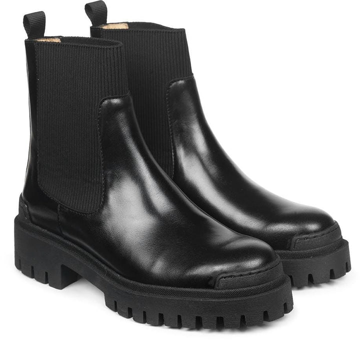 Angulus - Hacker Støvle Med Elastik - Black Støvler 