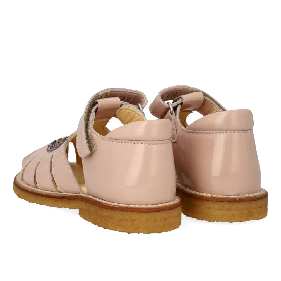 Angulus - Hjertesandal Med Funklende Glitter Hjerte 5186-202 - 3282/3296 Rosebud/pastel Multi Glitter Sandaler 