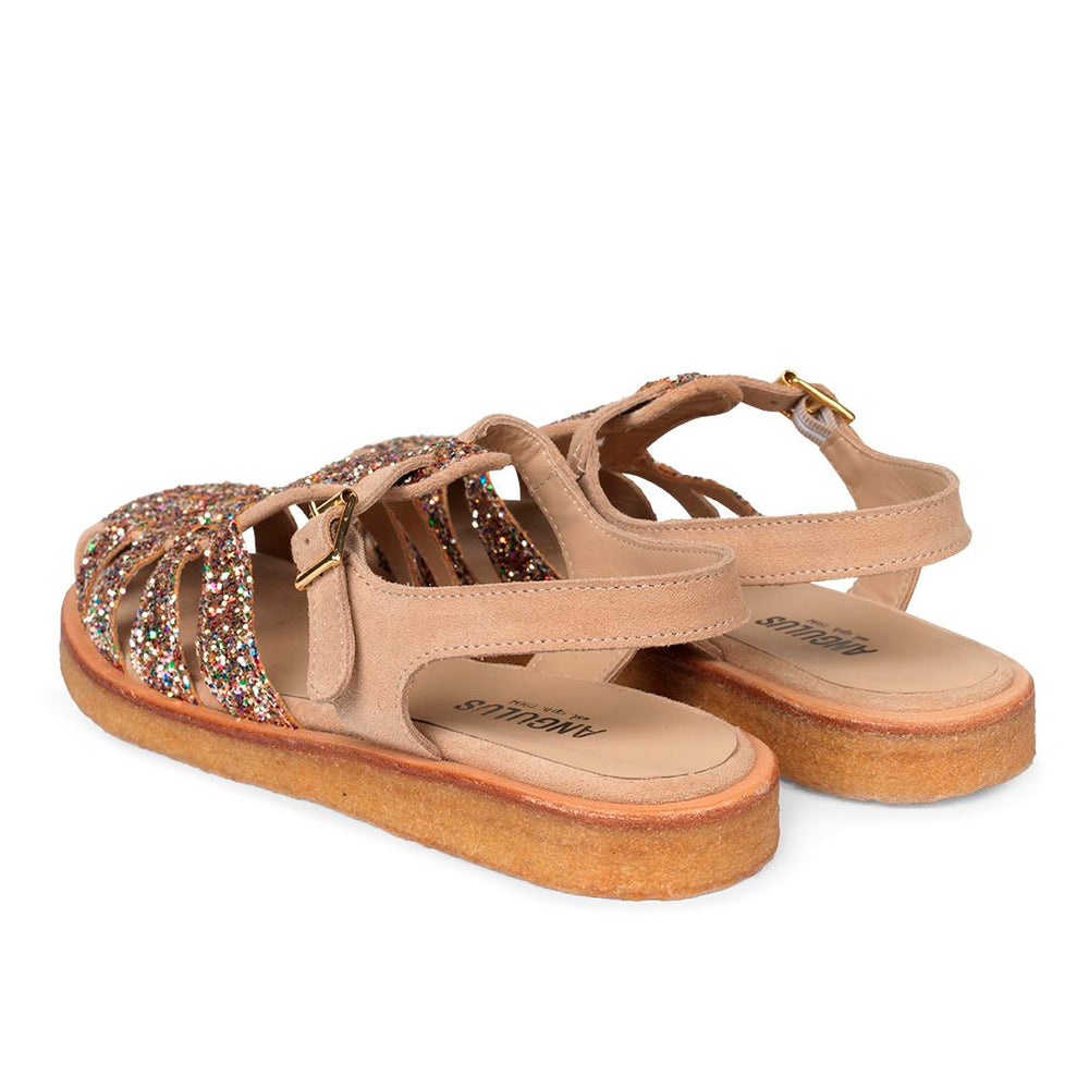 Angulus - Klassisk Fisherman’s sandal med funklende glitter - 2488/1149 Multi Glitter/Sand Sandaler 
