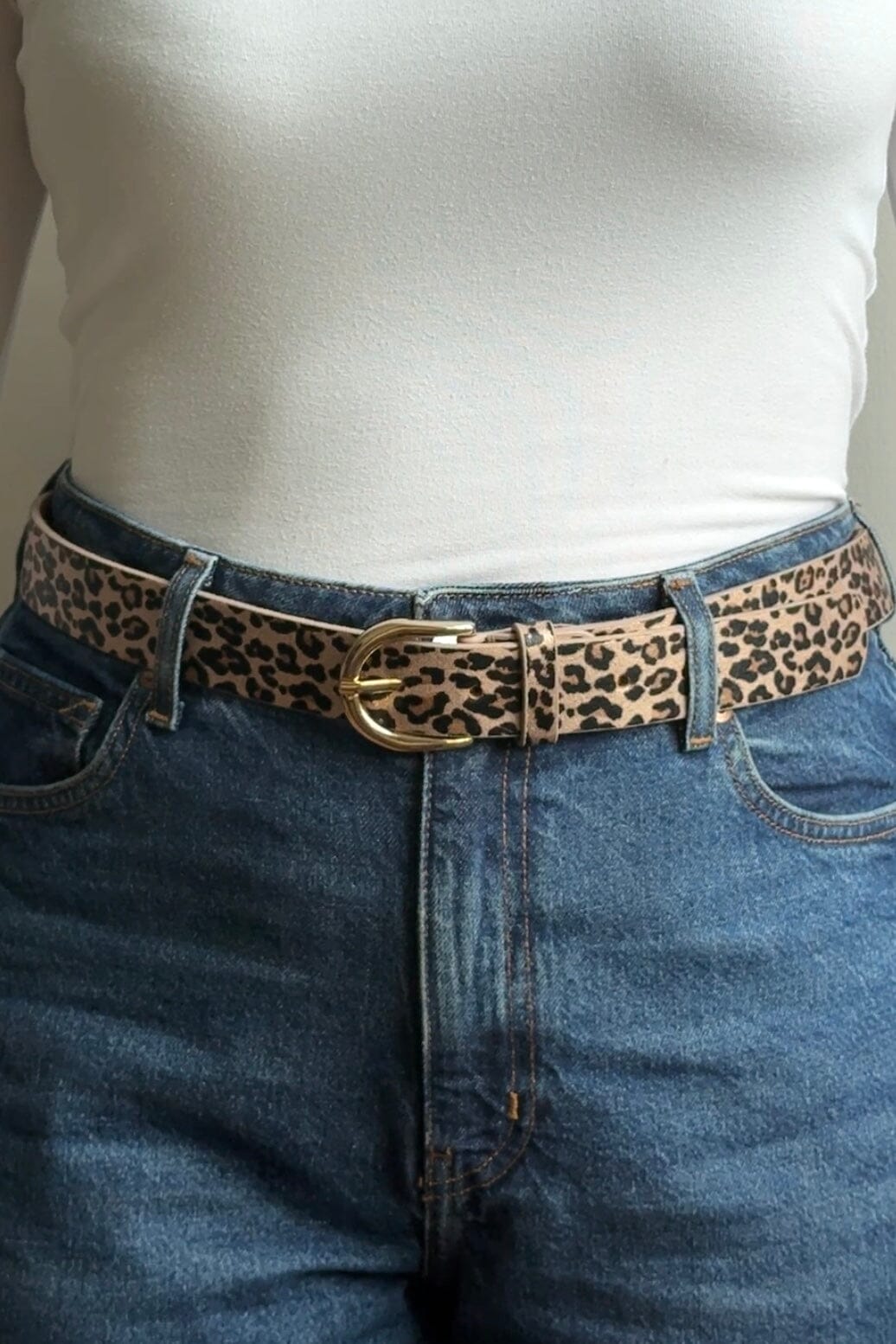 Anobel Copenhagen - Leopard Print Belt C-23158 - Taupe Bælter 