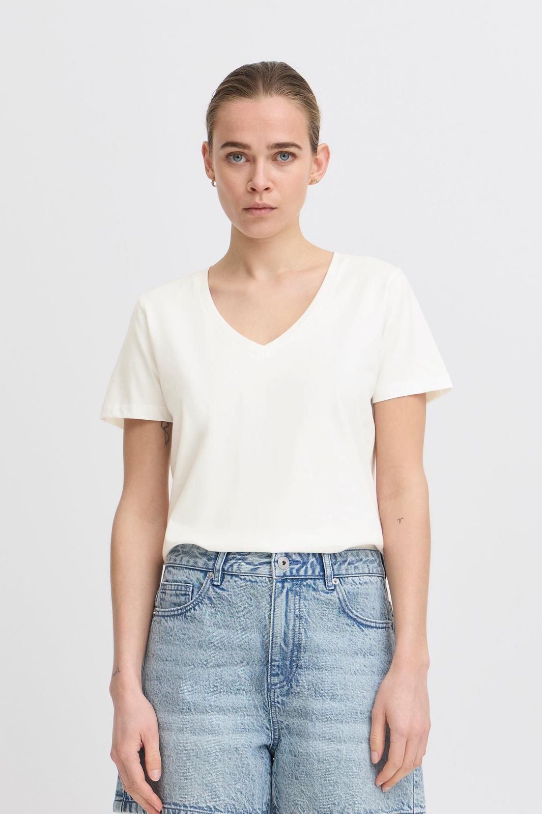 Forudbestilling - Ichi - Ihpalmoni Ss 20123412 - 114201 - Cloud Dancer T-shirts 