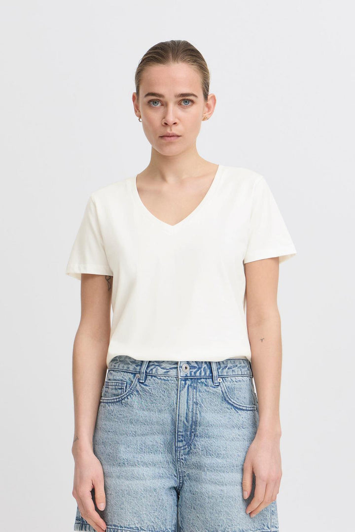 Forudbestilling - Ichi - Ihpalmoni Ss 20123412 - 114201 - Cloud Dancer T-shirts 