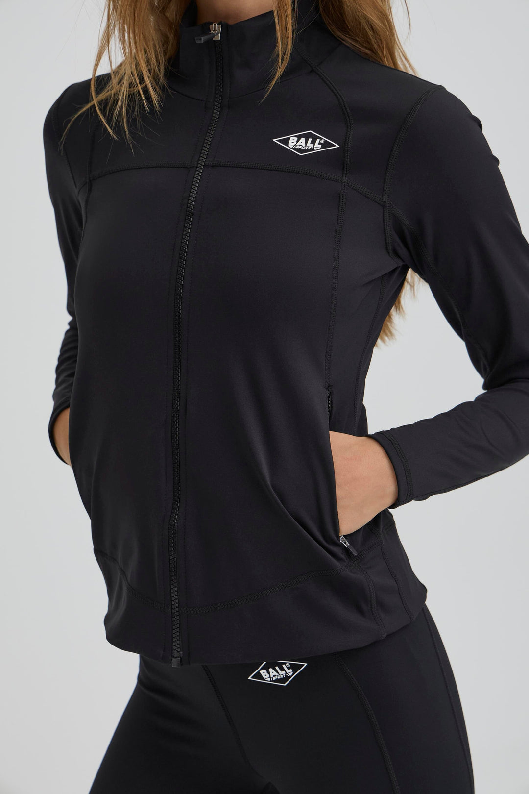 Ball - Baforma Ls Zipblouse 50405369 - 193911 - Black Bluser 