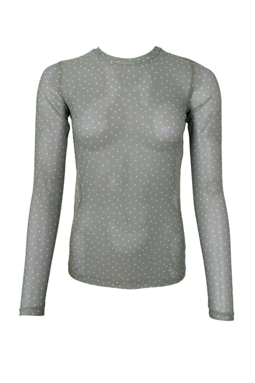 Black Colour - Bcanne Mesh Blouse 41138 - Shirts - Green Dot Bluser 