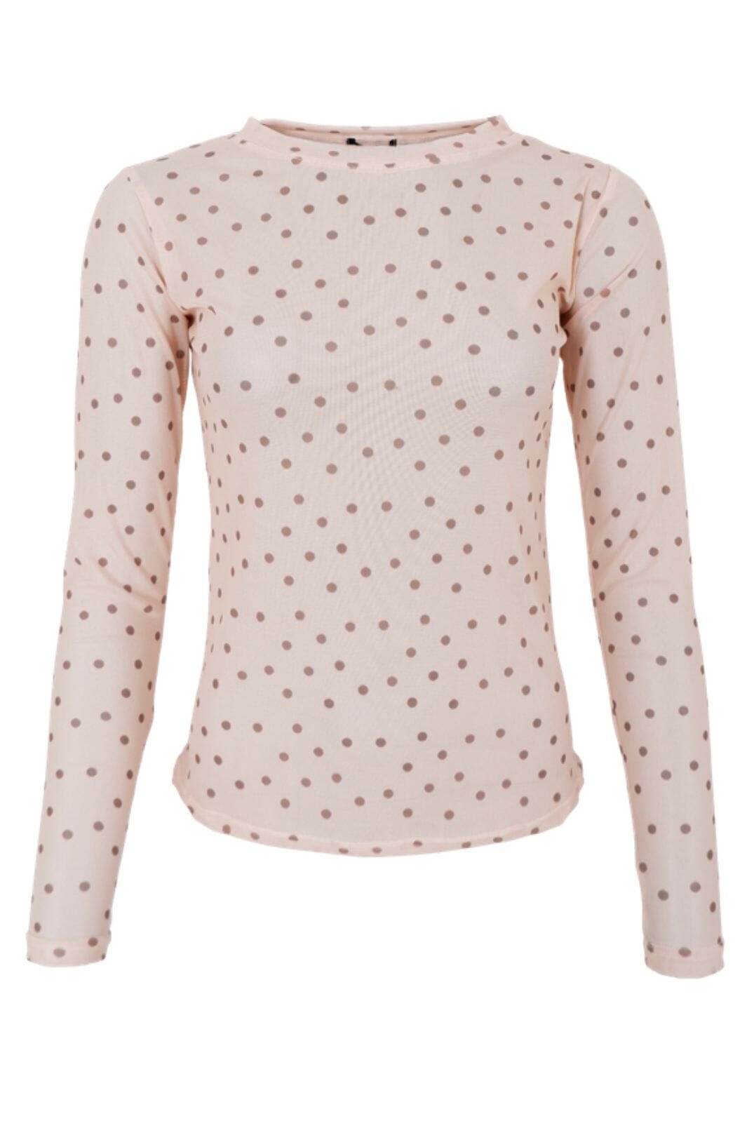 Black Colour - Bcannie Mesh Blouse 3846 - Shirts - Powder Dot Bluser 