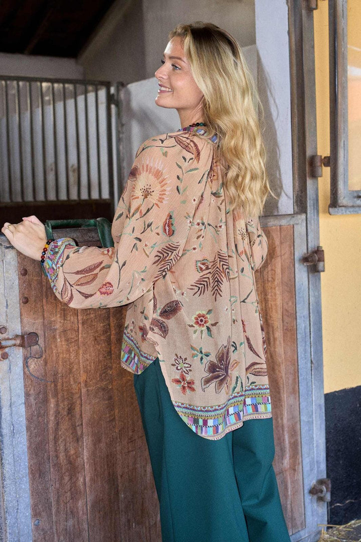 Black Colour - Bcart Crepe Blouse 41030 - Lt. Nougat Bluser 