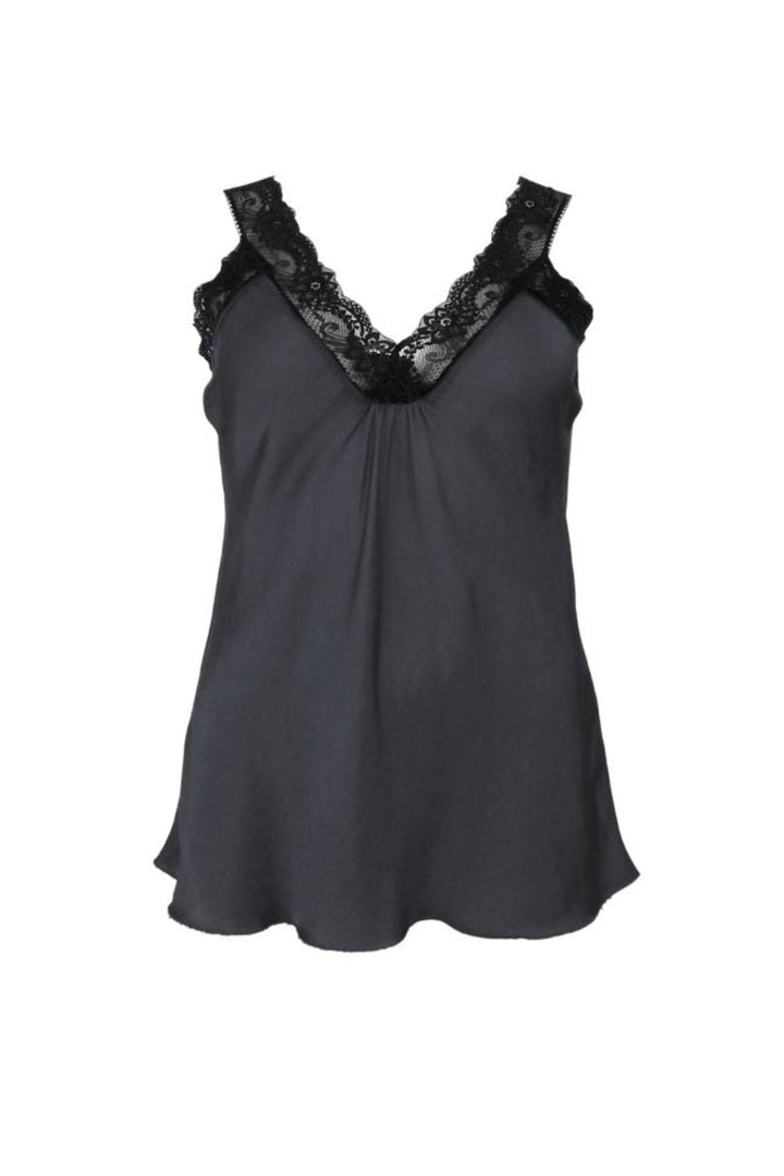 Black Colour - Bcbea Black Lace Top 41045 - Shirts - Dk. Grey Toppe 