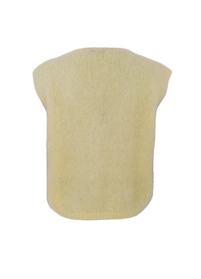 Black Colour - Bcbjoerk Knit Vest 1250 - Lt. Yellow Strikbluser 