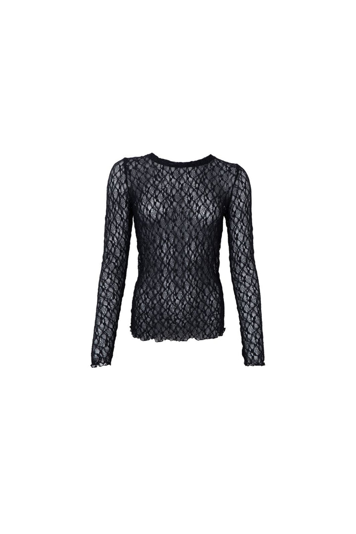 Black Colour - Bccecily Lace Blouse 41288 - Shirts - Black