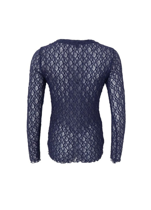 Black Colour - Bccecily Lace Blouse 41288 - Shirts - Navy Bluser 