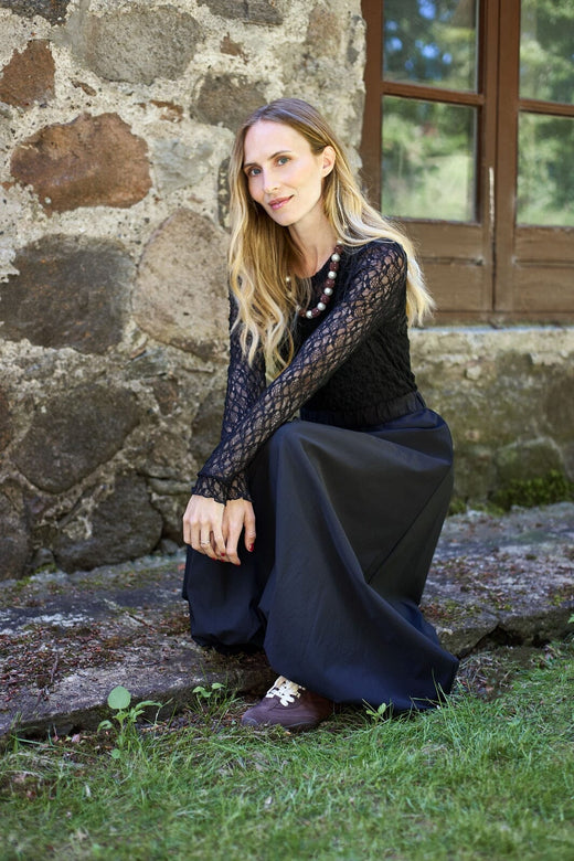 Black Colour - Bccecily Lace Blouse 41288 - Shirts - Plum
