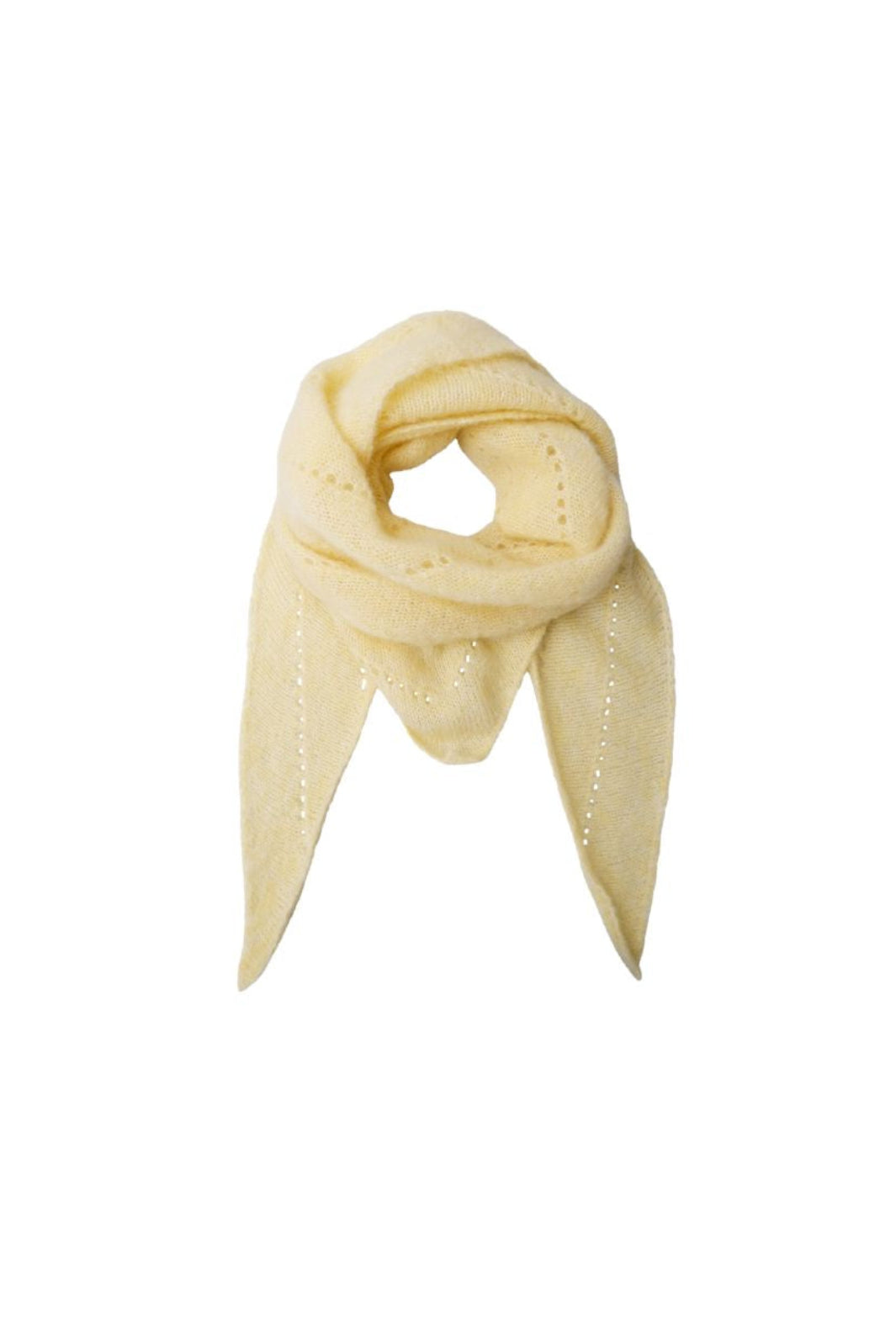 Black Colour - Bcdell Knitted Mini Scarf 208327 - Lt. Yellow