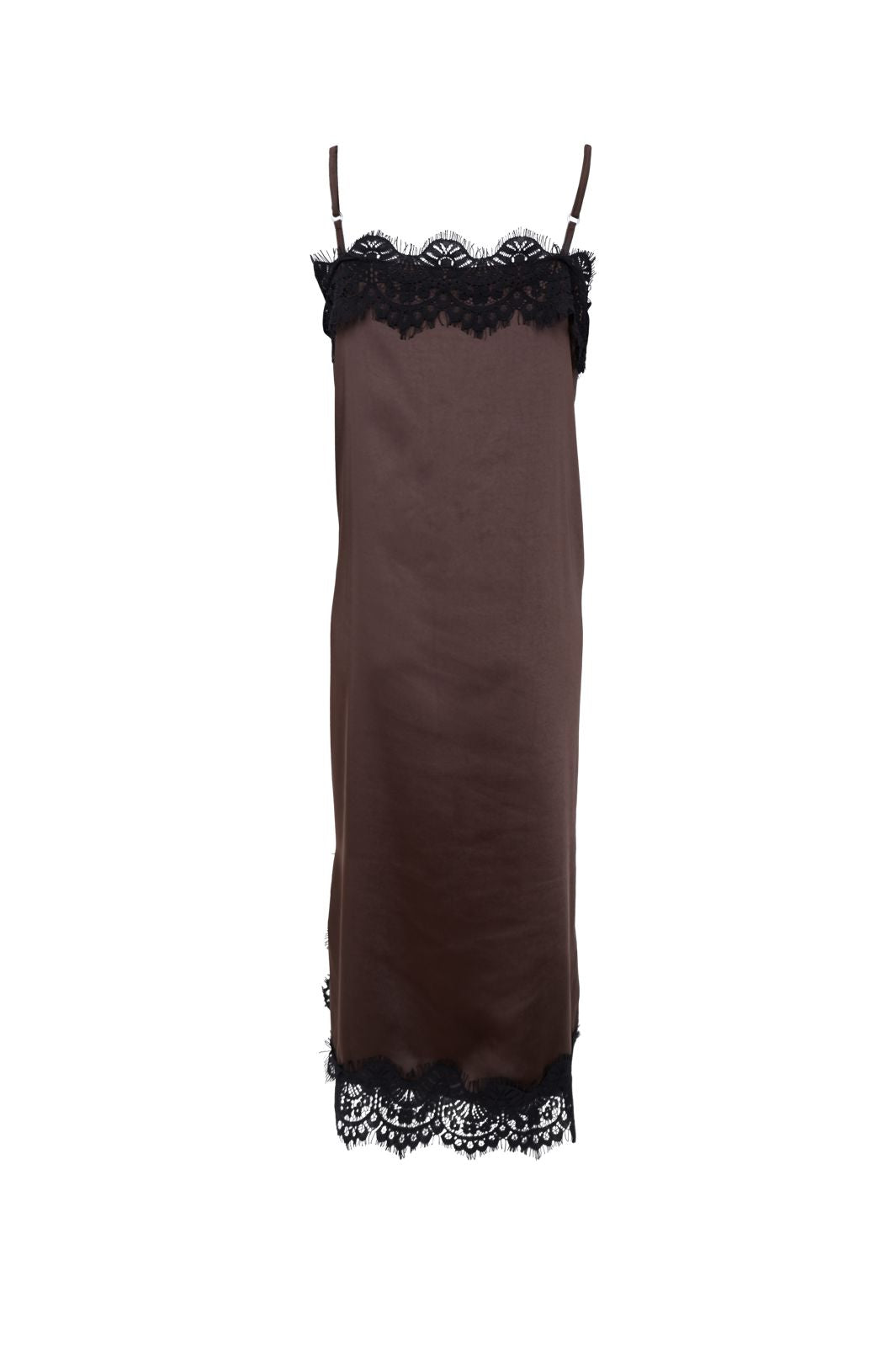 Black Colour - Bcevie Lace Strap Dress 41047 - Coffee