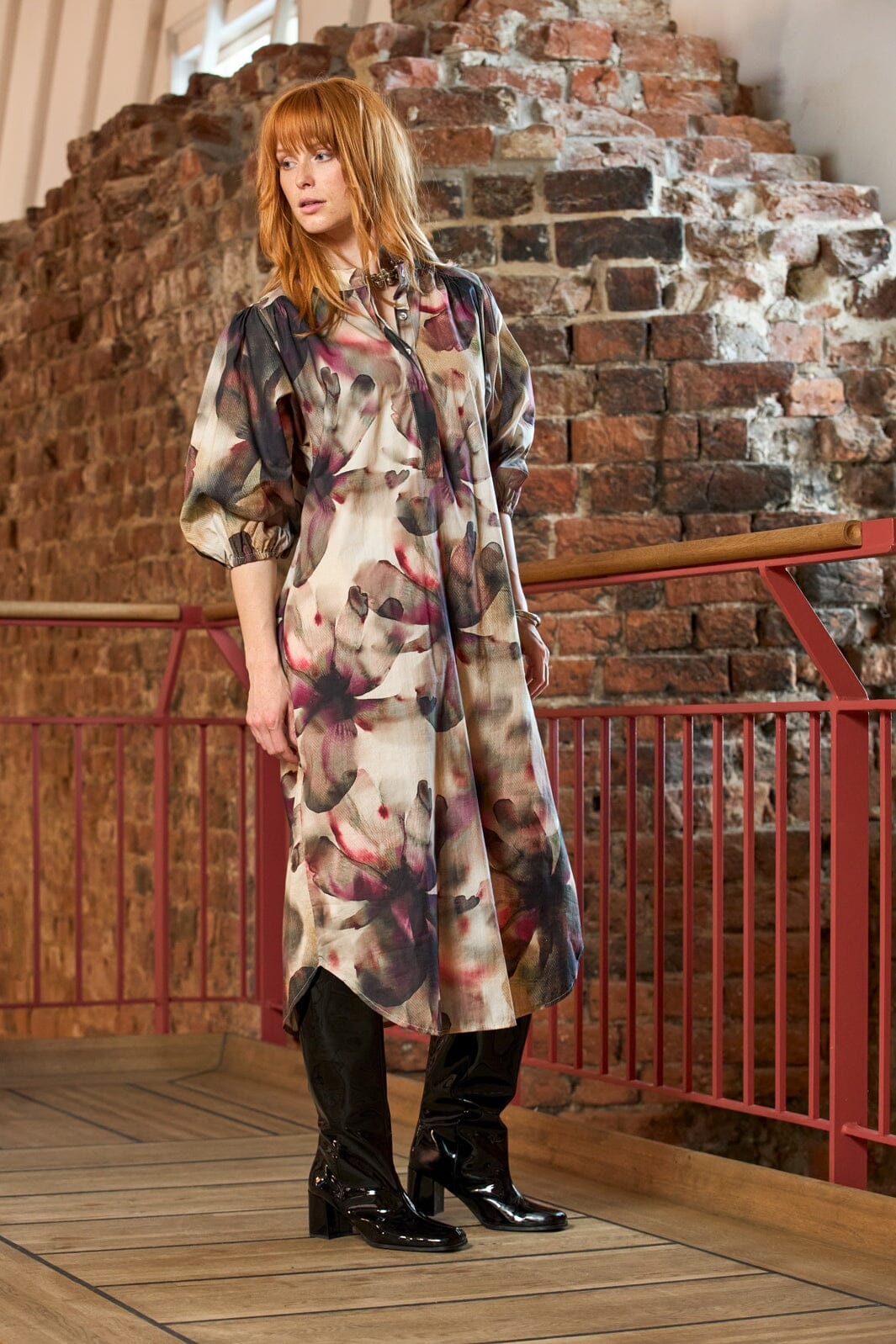 Black Colour - Bcfilora Dress 40904 - Plum Flower