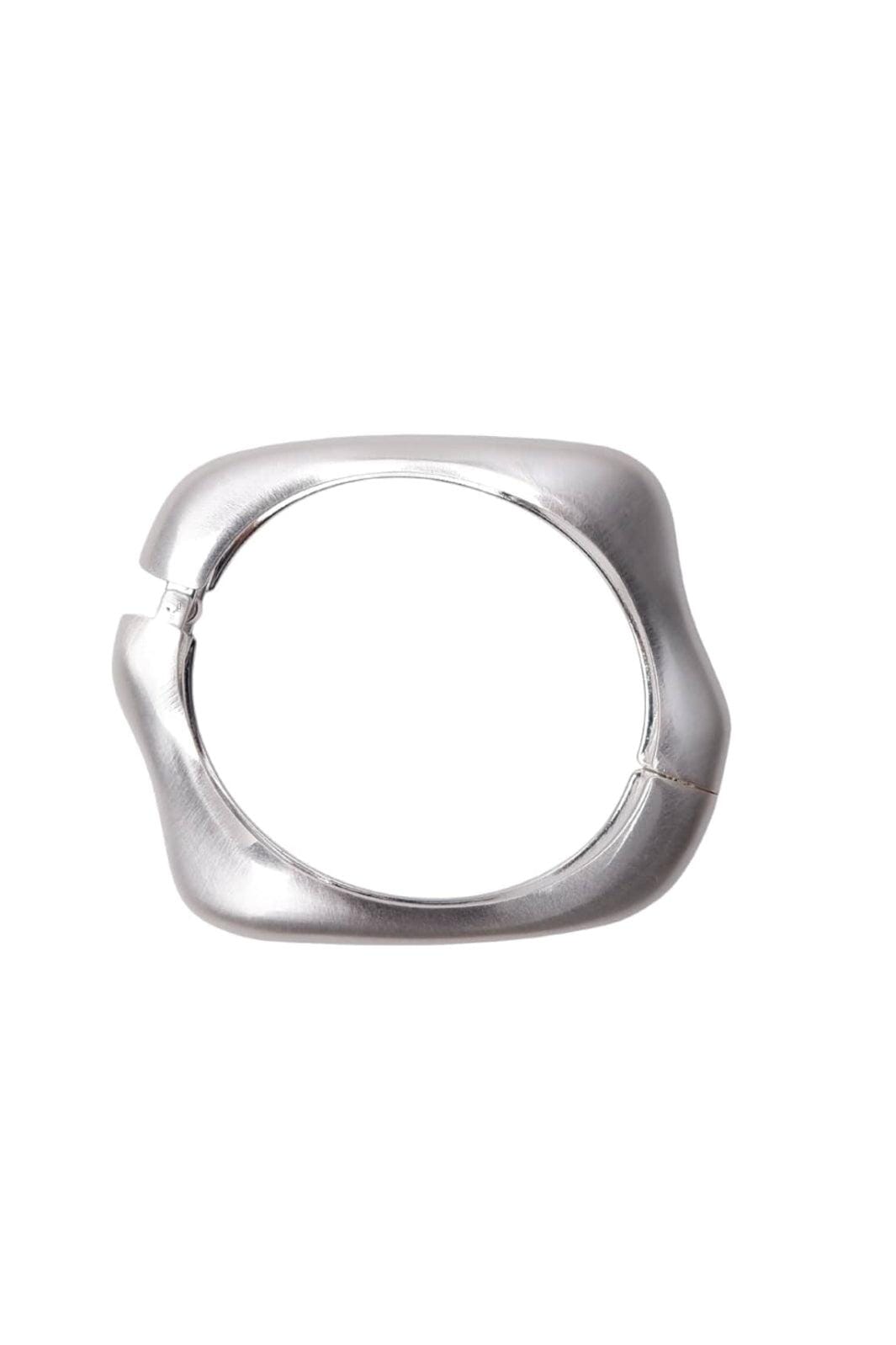 Black Colour - Bcflow Matt Bangle 4524 - Matt Silver Coloured Armbånd 