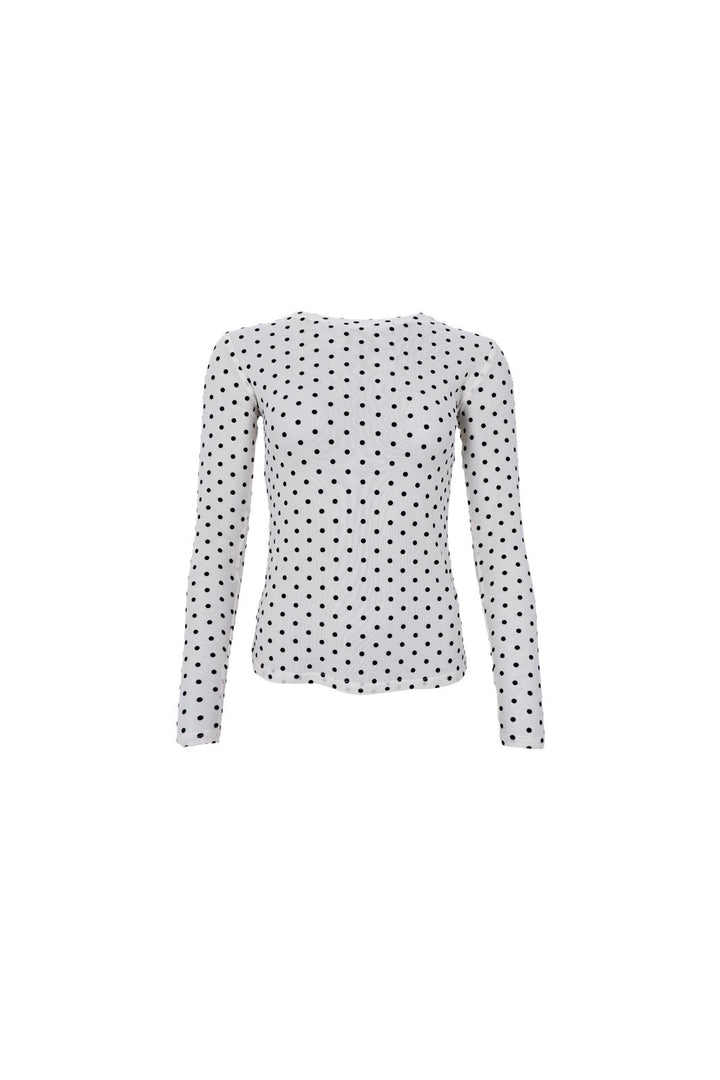 Black Colour - Bcjennie Dotted Mesh Blouse 40611 - Shirts - Off White