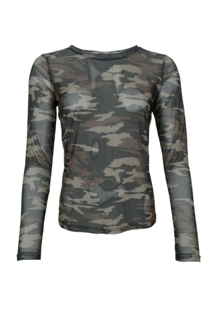 Black Colour - Bckamma Mesh Blouse 42000 - Shirts,Mesh & Basic Blouses - Army