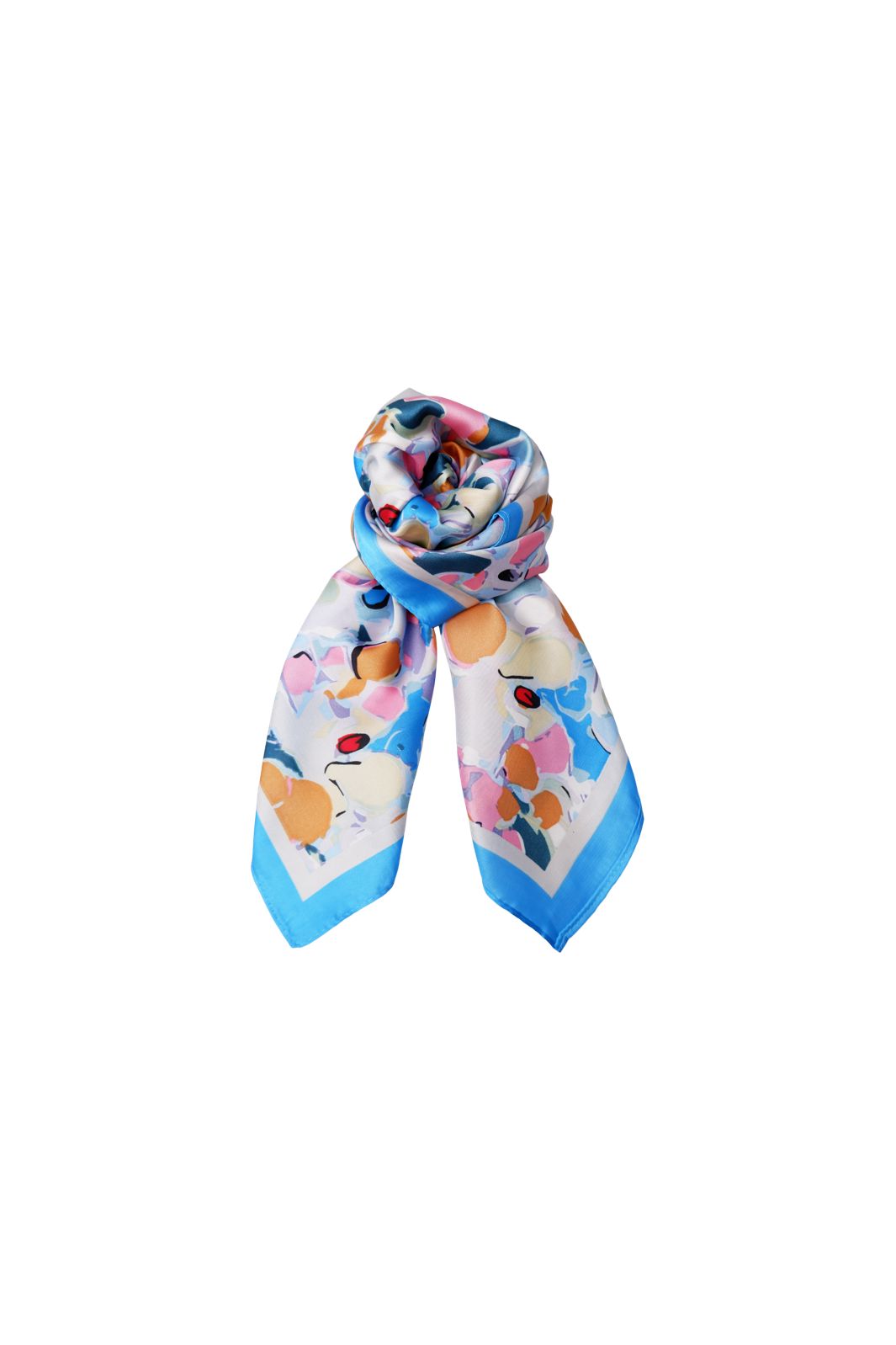 Black Colour - Bcleeva Mini Scarf 3679 - Blue Multi