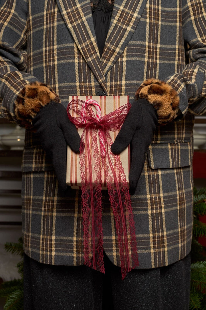 Black Colour - Bclinea Leo Gloves 8013 - Black W. Leo