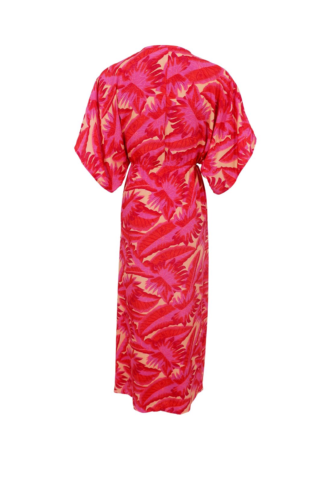Black Colour - Bcluna Long V-Neck Dress 39215 - Epic Pink