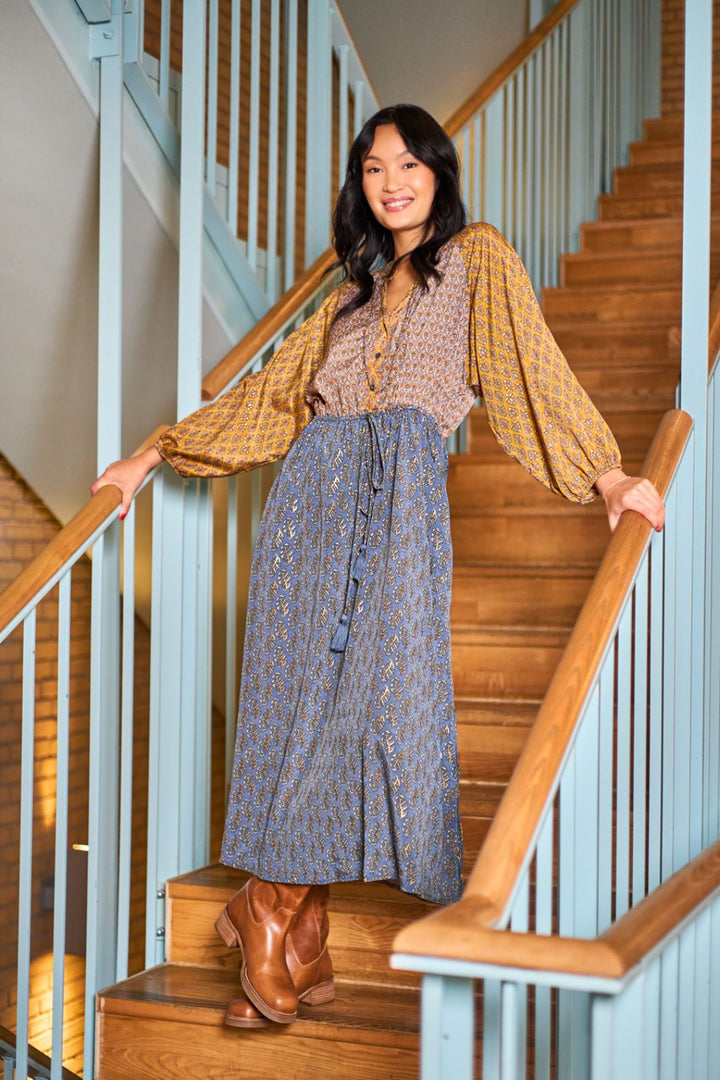 Black Colour - Bcluna Raglan Dress 39229 - Golden Multi