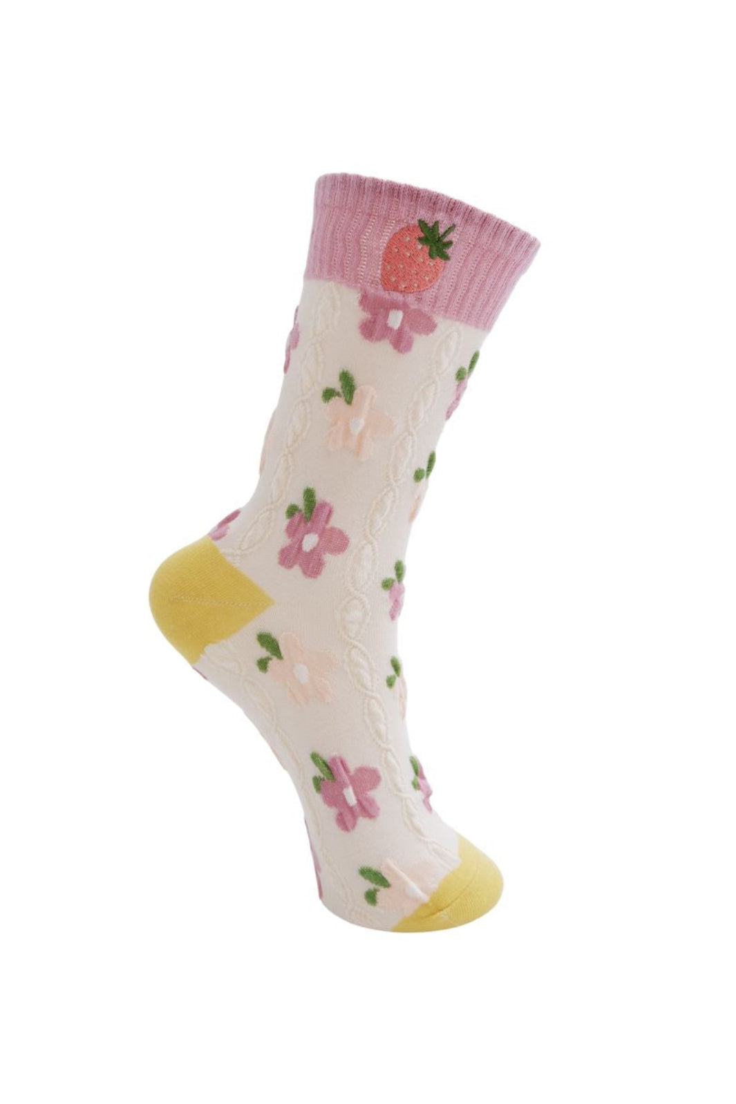 Black Colour - Bcmae Sock 8524 - Rose Yellow