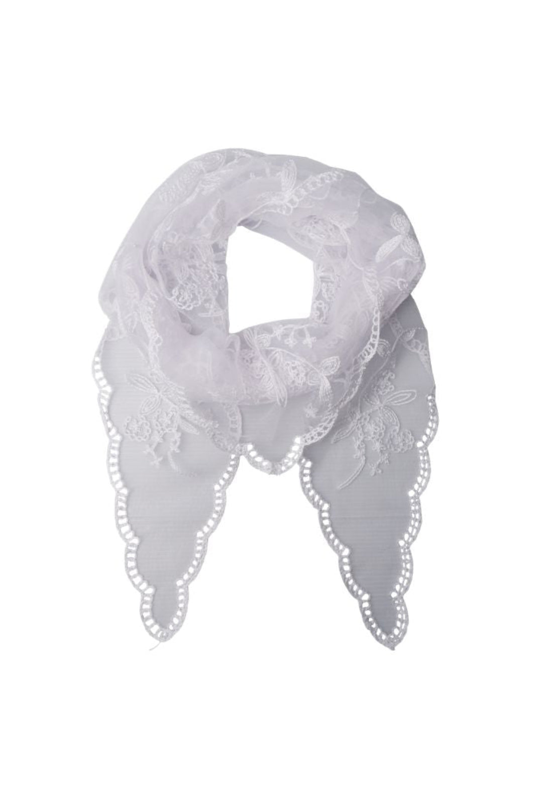 Black Colour - Bcmiriana Triangle Lace Scarf 3643 - White