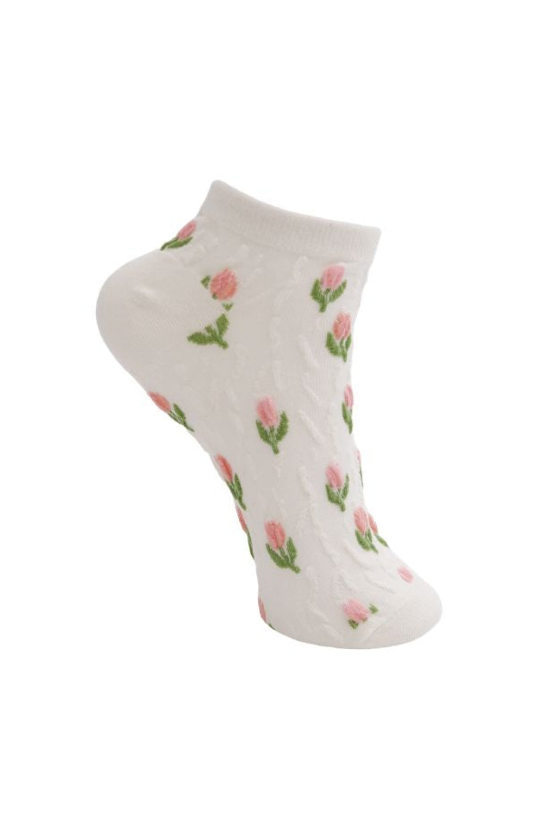 Black Colour - Bcphilomine Anclet Sock 8523 - Rose Flower