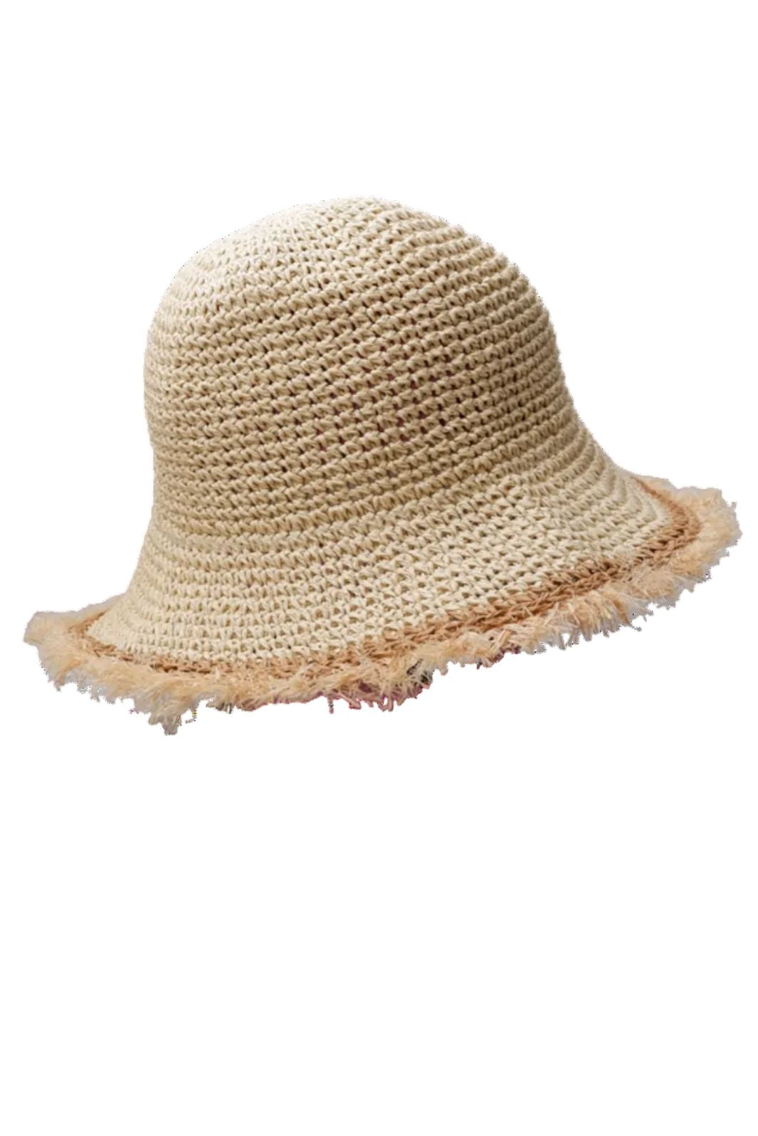 Black Colour - Bcpilar Straw Hat 8043 - Natural