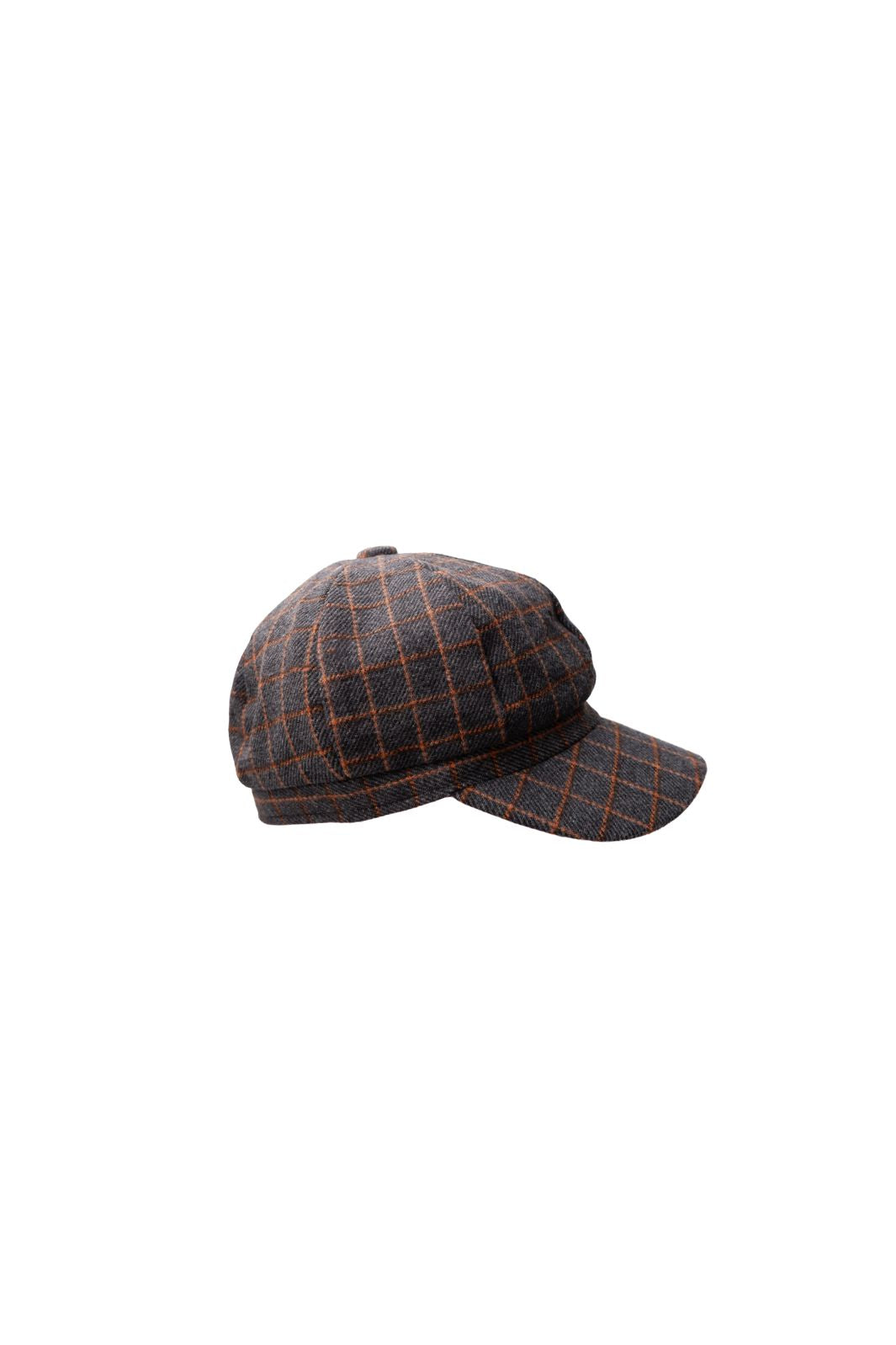 Black Colour - Bcrosina Checked Cap 8056 - Dk.Grey