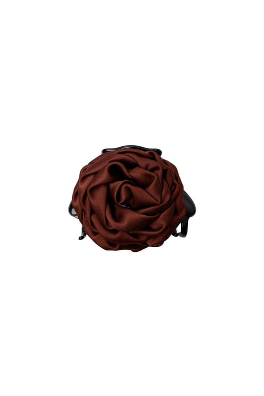 Black Colour - Bcsimona Flower Satin Hair Claw 6075 - Coffee