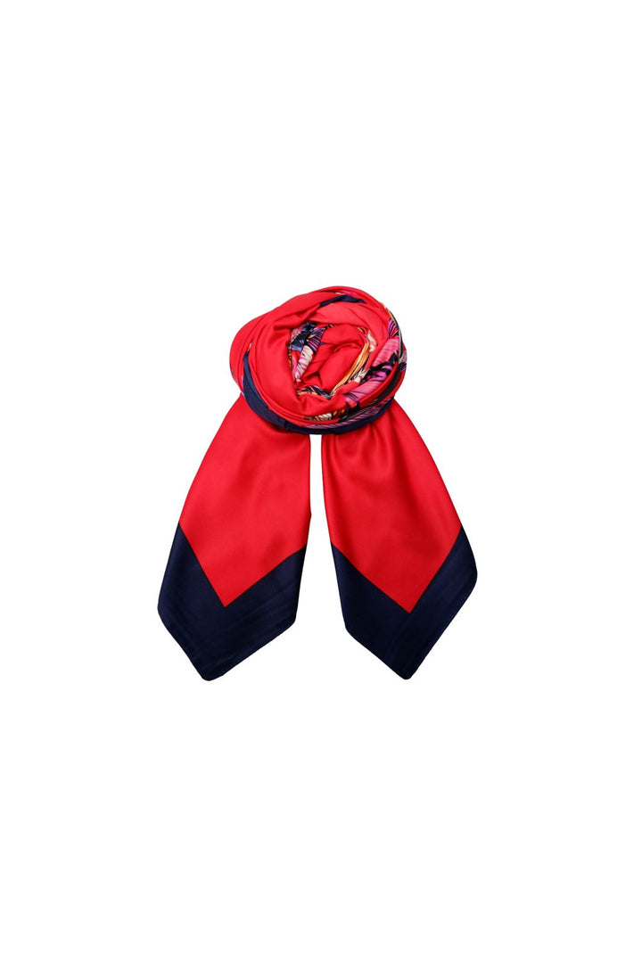 Black Colour - Bctalula Satin Scarf 208431 - Red