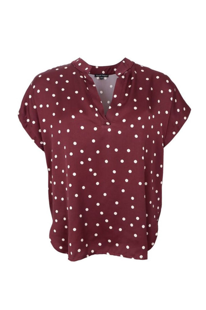 Black Colour - Bcvalery Ss Blouse 40993 - Plum Bluser 