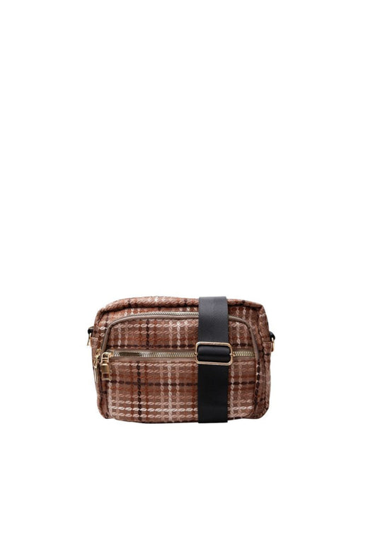 Black Colour - Bcvanda Check Crossover Bag 9386 - Espresso