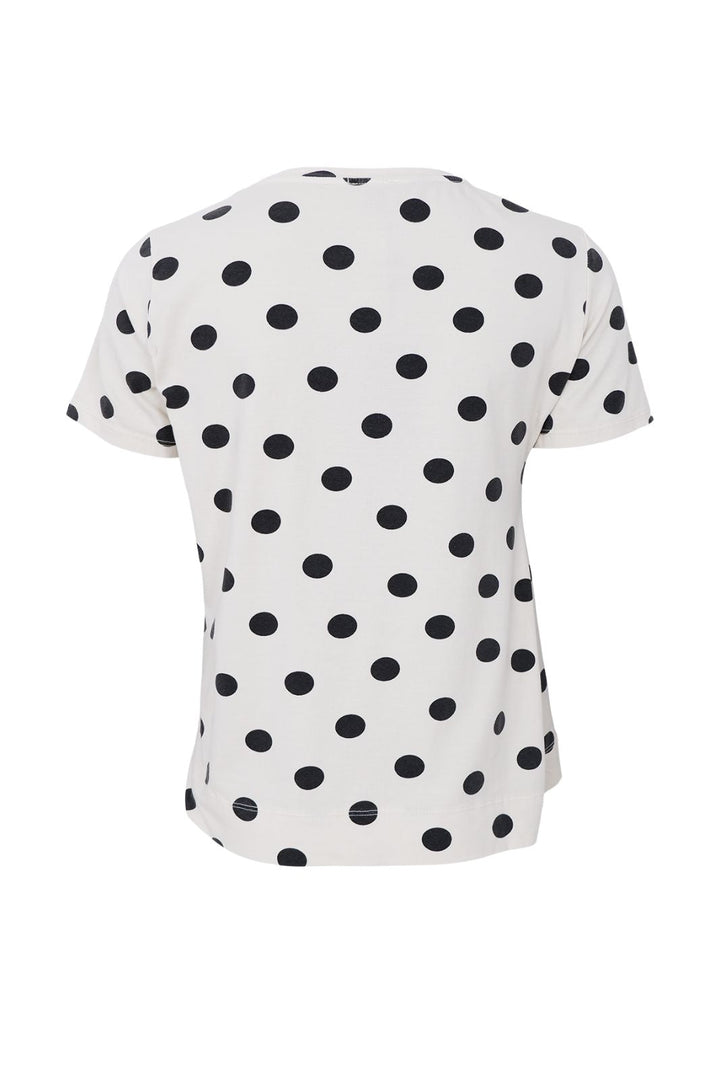 Black Colour - Bczelda S/S T-Shirt 40997 - Shirts - White Dot