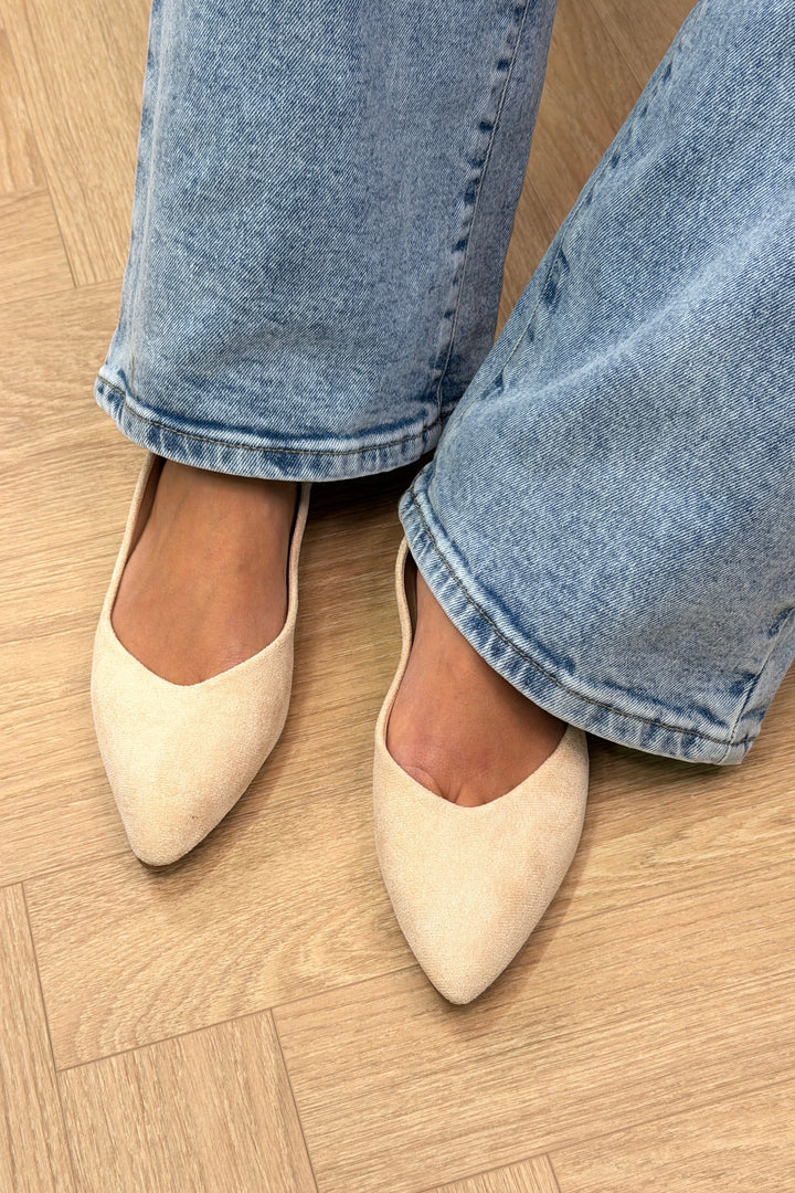 Bloom - Cornflower Ballet Flats - Beige Ballerinaer 