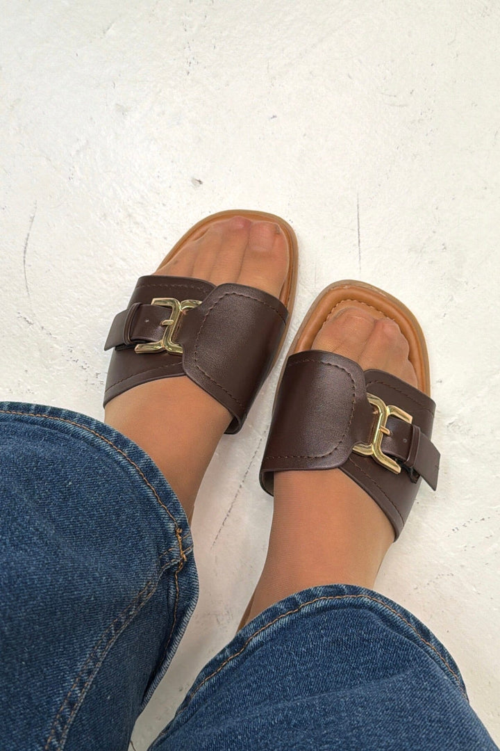 Bloom - Daffodil Sandals - Dark Maroon Sandaler 