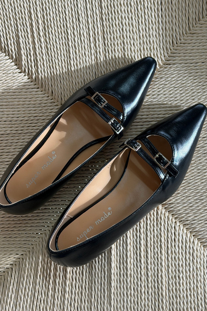 Bloom - Galanthus Ballet Flats - Black Ballerinaer 