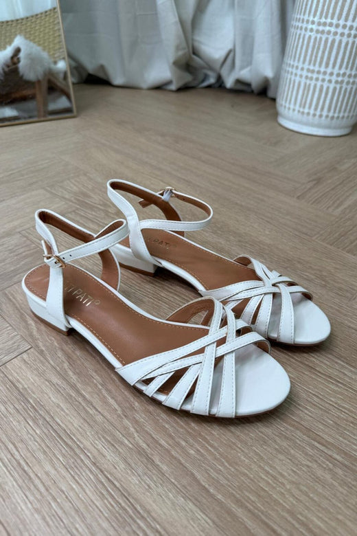 Bloom - Geranium Sandals - White Sandaler 