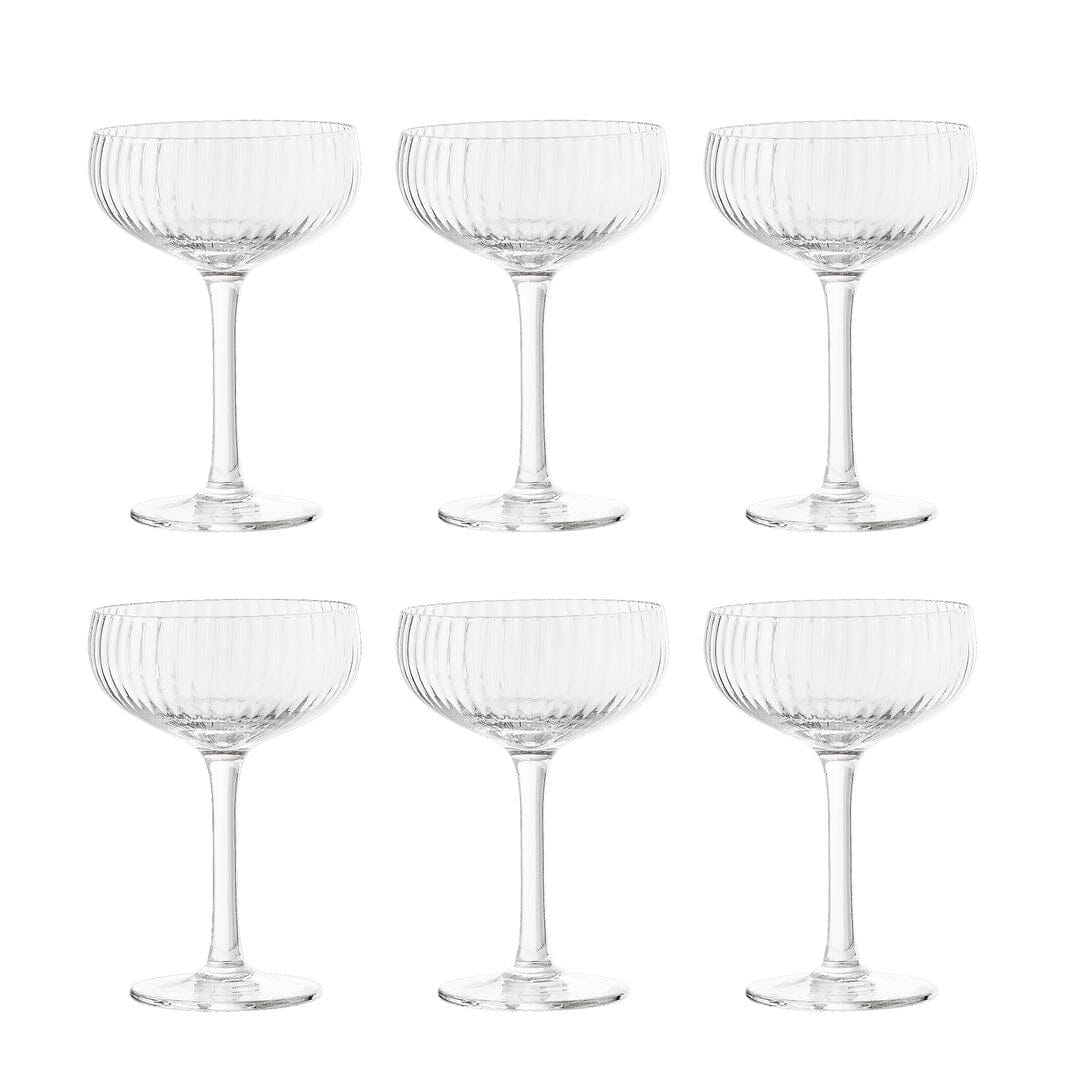 Bloomingville - Astrid Champagne Glas, Multipak, Klar, Glas 82061775 - Clear