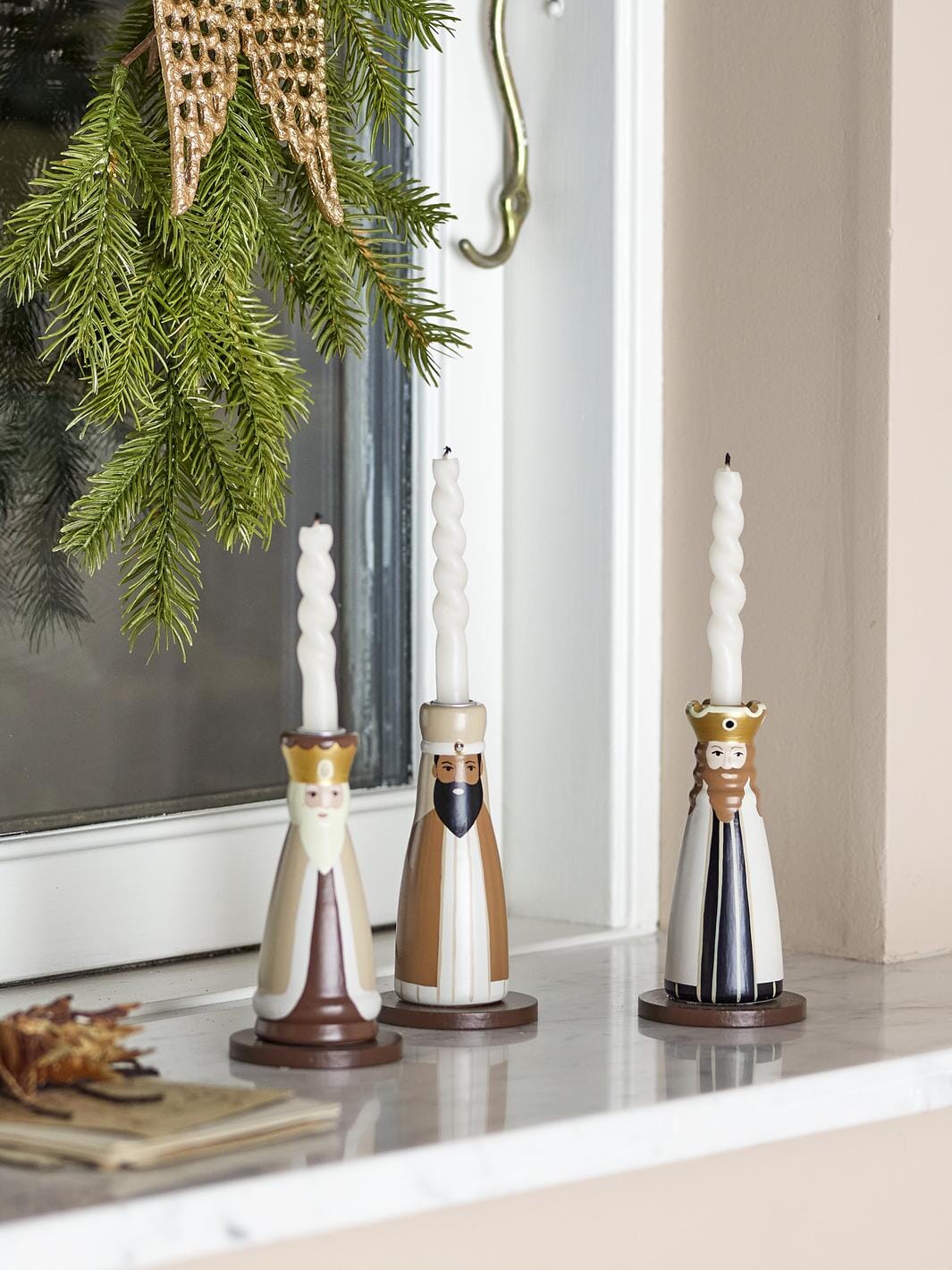 Bloomingville - Betiel Lysestage, Natur, FSC®100%, Bøg 82062836 - Nature