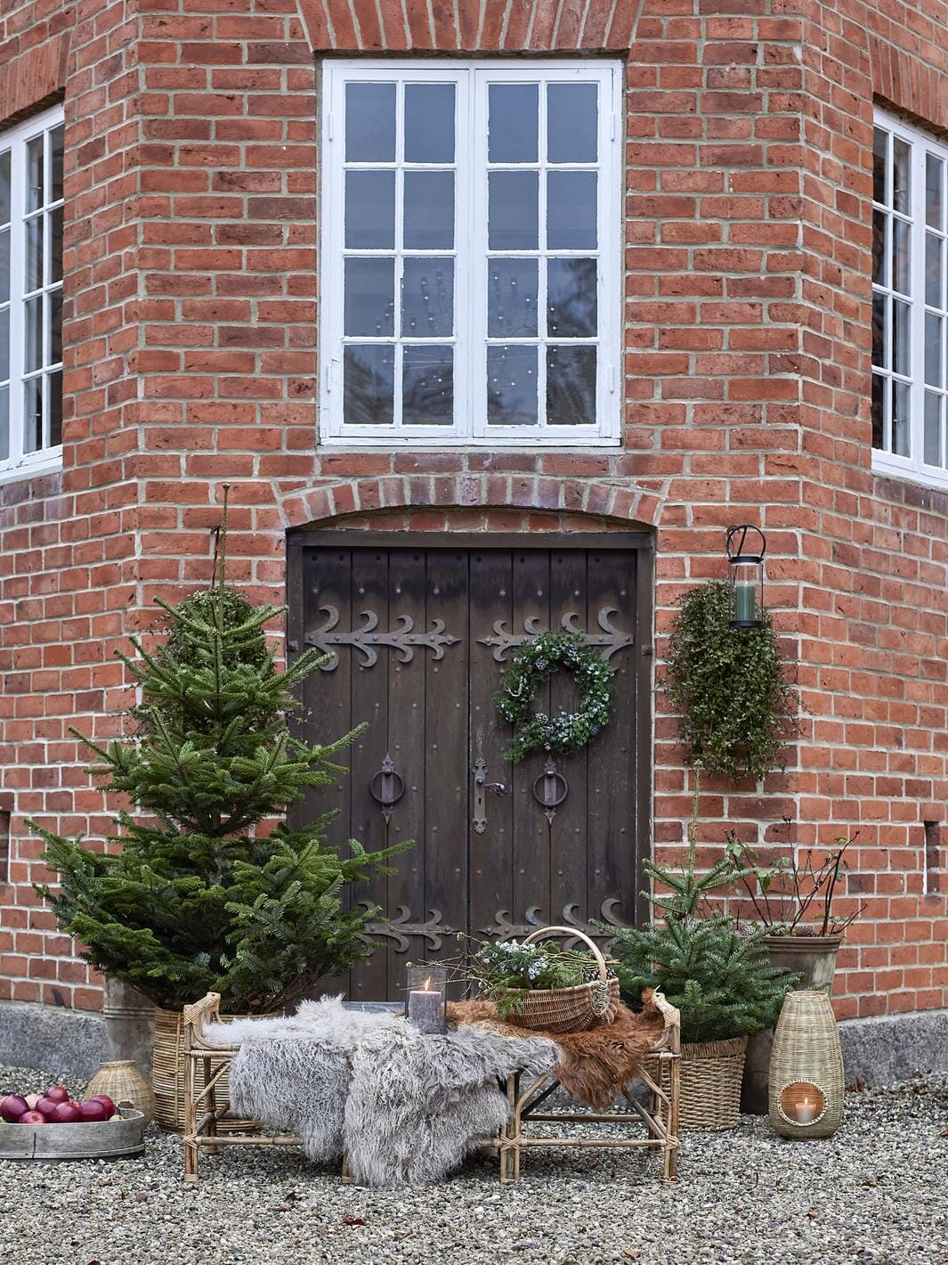 Bloomingville - Cedar Krans, Grøn, Kunstige Blomster 82072345 - Green