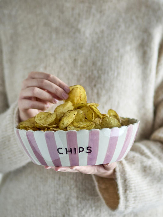 Bloomingville - Chip Skål, Rosa, Stentøj 82069735 - Rose