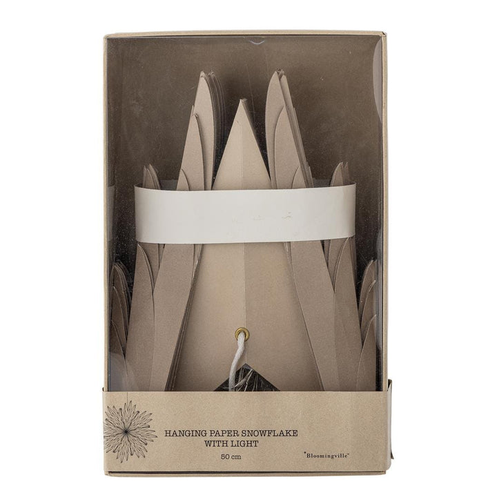 Bloomingville - Elijas Stjerne m/lys, Brun, FSC® Mix, Papir 82068560 - Brown