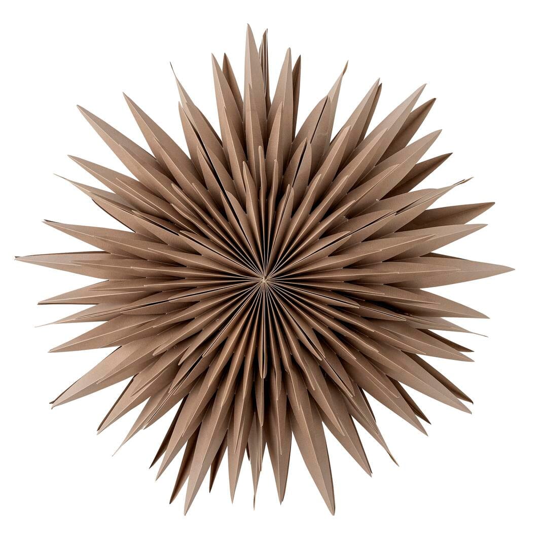 Bloomingville - Elijas Stjerne m/lys, Brun, FSC® Mix, Papir 82068560 - Brown