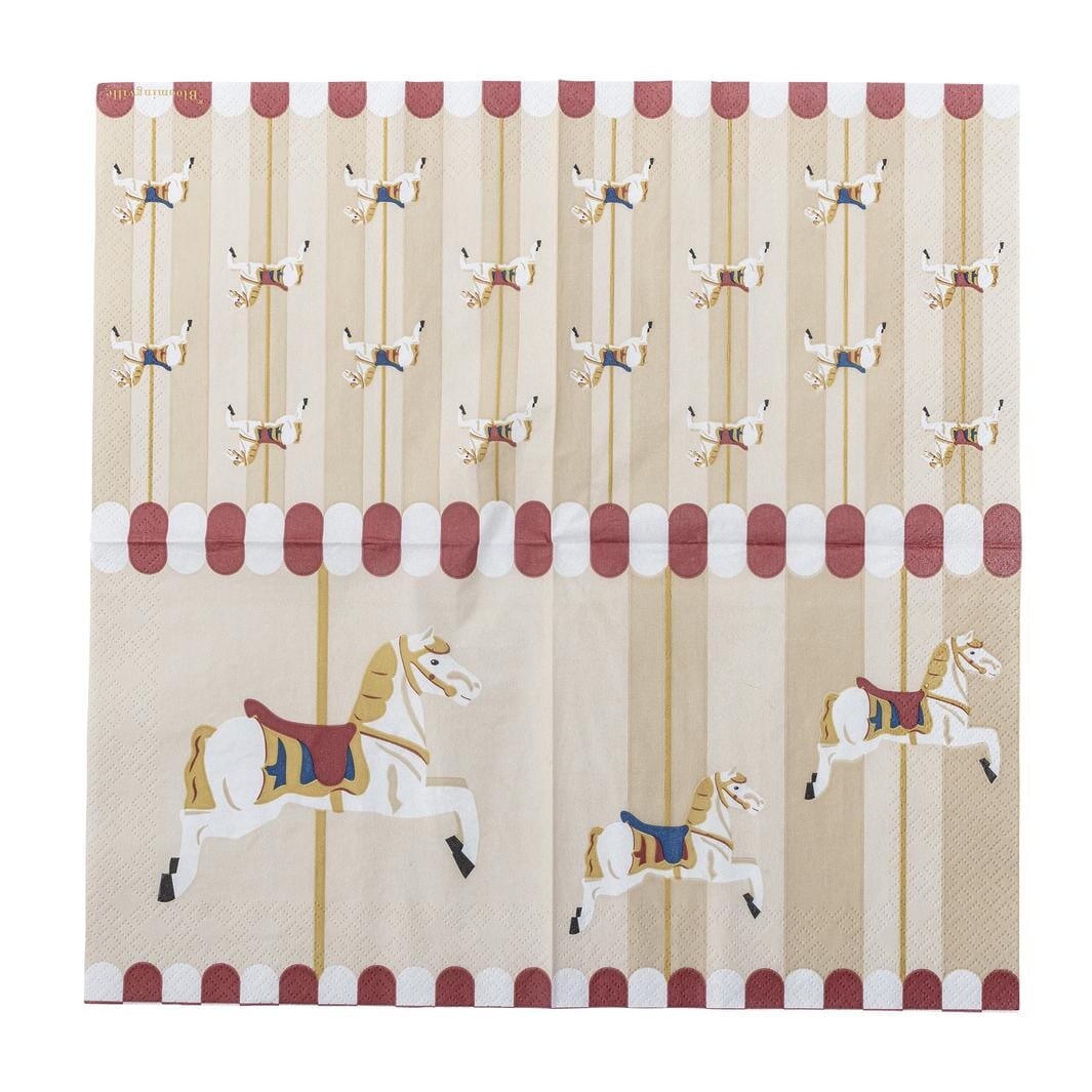 Bloomingville - Merry-go-round Serviet, Natur, FSC® Mix, Papir 82062899 - Nature