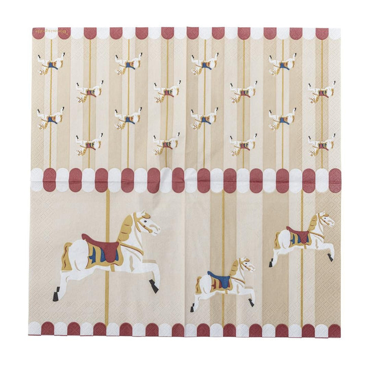 Bloomingville - Merry-go-round Serviet, Natur, FSC® Mix, Papir 82062899 - Nature